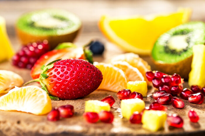 Fresh fruits mixed